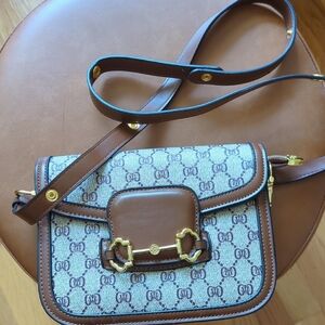 Brown and Tan Shoulder Bag Knock Off Brand New